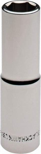 Blackhawk by Proto - 9/16", 1/2" Drive, Deep Hand Socket - 6 Points, 3-3/32" OAL, Chrome Finish - Benchmark Tooling