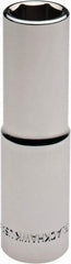 Blackhawk by Proto - 9/16", 1/2" Drive, Deep Hand Socket - 6 Points, 3-3/32" OAL, Chrome Finish - Benchmark Tooling