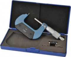Value Collection - 1 to 2 Inch Measurement Range, 0.0001 Inch Graduation, Barrel Anvil, Ratchet Stop Thimble, Mechanical Tube Micrometer - Accurate Up to 0.001 Inch, Accurate Up to 0.001 Inch, Enamel Finish, Carbide - Benchmark Tooling