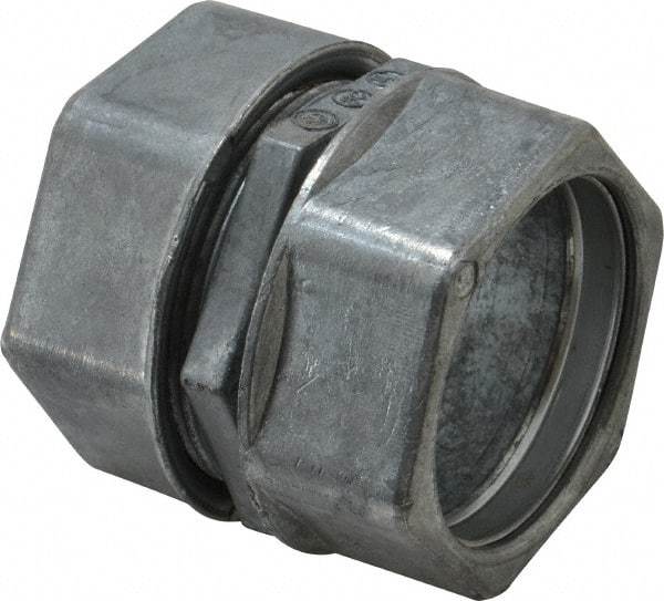 Thomas & Betts - 1-1/2" Trade, Die Cast Zinc Compression EMT Conduit Coupling - Noninsulated - Benchmark Tooling