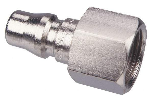 CEJN - 3/8 Female NPT Asian Pneumatic Hose Connector - Steel Zinc-Plated, 1/4" Body Diam - Benchmark Tooling