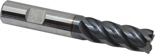 Iscar - 5/8", 5 Flute, Solid Carbide, Corner Chamfer End Mill - 4" OAL, 1.56" LOC - Benchmark Tooling