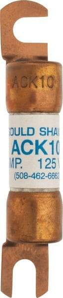 Ferraz Shawmut - 10 Amp Time Delay Round Forklift & Truck Fuse - 125VAC, 125VDC, 3.07" Long x 0.5" Wide, Bussman ACK10, Ferraz Shawmut ACK10 - Benchmark Tooling