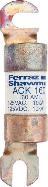 Ferraz Shawmut - 160 Amp Time Delay Round Forklift & Truck Fuse - 125VAC, 125VDC, 4.72" Long x 1" Wide, Bussman ACK160, Ferraz Shawmut ACK160 - Benchmark Tooling