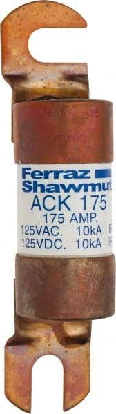 Ferraz Shawmut - 175 Amp Time Delay Round Forklift & Truck Fuse - 125VAC, 125VDC, 4.72" Long x 1" Wide, Bussman ACK175, Ferraz Shawmut ACK175 - Benchmark Tooling