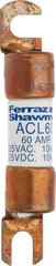 Ferraz Shawmut - 60 Amp General Purpose Round Forklift & Truck Fuse - 125VAC, 125VDC, 3.07" Long x 0.5" Wide, Bussman ACL60, Ferraz Shawmut ACL60 - Benchmark Tooling