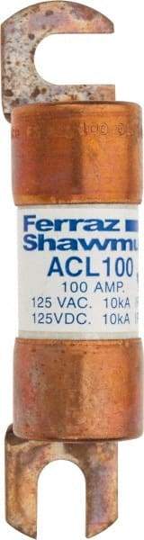 Ferraz Shawmut - 100 Amp General Purpose Round Forklift & Truck Fuse - 125VAC, 125VDC, 3.49" Long x 0.75" Wide, Bussman ACL100, Ferraz Shawmut ACL100 - Benchmark Tooling