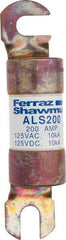 Ferraz Shawmut - 200 Amp General Purpose Round Forklift & Truck Fuse - 125VAC, 125VDC, 4.71" Long x 1" Wide, Bussman ALS200, Ferraz Shawmut ALS200 - Benchmark Tooling