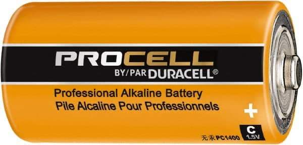 Duracell - Size C, Alkaline, 12 Pack, Standard Battery - 1.5 Volts, Flat Terminal, LR14, ANSI, IEC Regulated - Benchmark Tooling