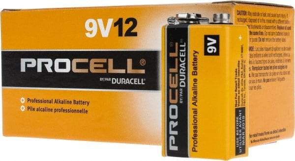 Duracell - Size 9V, Alkaline, Standard Battery - 9 Volts, Miniature Snap Terminal, 6LR61, ANSI, IEC Regulated - Benchmark Tooling