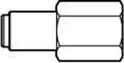 Norgren - 1/4" Outside Diam, 1/8 NPT, Brass Push-to-Connect Tube Female Connector - 150 Max psi, Tube to Female NPT Connection, Buna O-Ring - Benchmark Tooling