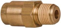 Norgren - 1/4" Outside Diam, 1/8 NPT, Brass Push-to-Connect Tube Male Connector - 150 Max psi, Tube to Male NPT Connection, Buna O-Ring - Benchmark Tooling