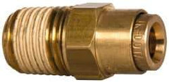 Norgren - 1/4" Outside Diam, 1/4 NPT, Brass Push-to-Connect Tube Male Connector - 150 Max psi, Tube to Male NPT Connection, Buna O-Ring - Benchmark Tooling