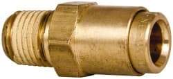 Norgren - 3/8" Outside Diam, 1/4 NPT, Brass Push-to-Connect Tube Male Connector - 150 Max psi, Tube to Male NPT Connection, Buna O-Ring - Benchmark Tooling