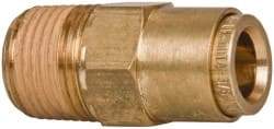 Norgren - 3/8" Outside Diam, 3/8 NPT, Brass Push-to-Connect Tube Male Connector - 150 Max psi, Tube to Male NPT Connection, Buna O-Ring - Benchmark Tooling