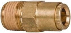 Norgren - 3/8" Outside Diam, 3/8 NPT, Brass Push-to-Connect Tube Male Connector - 150 Max psi, Tube to Male NPT Connection, Buna O-Ring - Benchmark Tooling