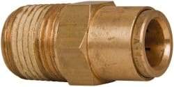 Norgren - 1/2" Outside Diam, 1/2 NPT, Brass Push-to-Connect Tube Male Connector - 150 Max psi, Tube to Male NPT Connection, Buna O-Ring - Benchmark Tooling