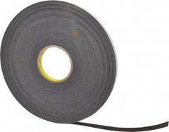 3M - 1/2" x 36 Yd Rubber Adhesive Double Sided Tape - 1/16" Thick, Black, Polyethylene Foam Liner, Continuous Roll, Series 4466B - Benchmark Tooling