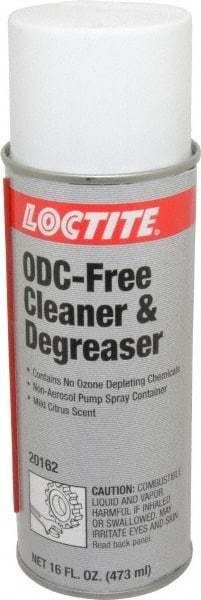 Loctite - 16 oz Can Cleaner/Degreaser - Liquid, Hydrocarbon-Based, Unscented - Benchmark Tooling