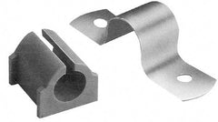 ZSI - 1-3/4" Tube, Grade 304 Stainless Steel, Tube Strap with Cushion - 2 Mounting Holes - Benchmark Tooling