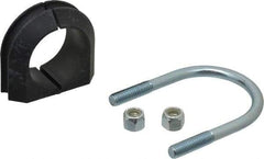 ZSI - 1-1/2" Pipe, Steel U Bolt Clamp with Cushion - Electro Galvanized, 3/4" Panel Thickness - Benchmark Tooling