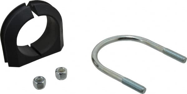 ZSI - 2" Pipe, Steel U Bolt Clamp with Cushion - Electro Galvanized, 3/4" Panel Thickness - Benchmark Tooling