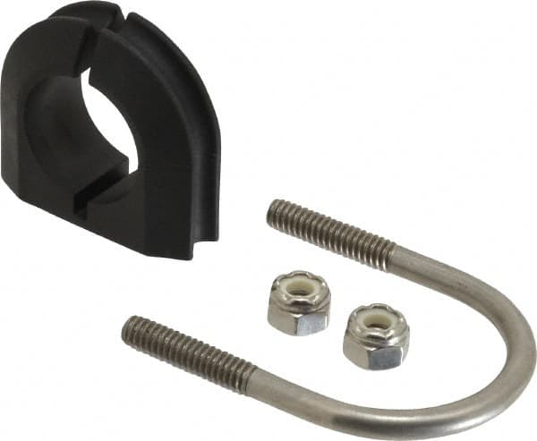 ZSI - 3/4" Pipe, Grade 316 Stainless Steel U Bolt Clamp with Cushion - 1/2" Panel Thickness - Benchmark Tooling