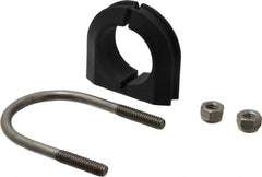 ZSI - 1" Pipe, Grade 316 Stainless Steel U Bolt Clamp with Cushion - 1/2" Panel Thickness - Benchmark Tooling