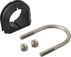 ZSI - 1-1/2" Pipe, Grade 316 Stainless Steel U Bolt Clamp with Cushion - 3/4" Panel Thickness - Benchmark Tooling