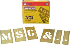 C.H. Hanson - 33 Piece, 2 Inch Character Size, Brass Stencil - Contains Letter Set - Benchmark Tooling