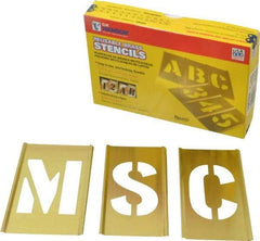 C.H. Hanson - 33 Piece, 3 Inch Character Size, Brass Stencil - Contains Letter Set - Benchmark Tooling