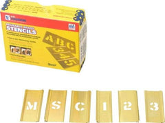 C.H. Hanson - 92 Piece, 1/2 Inch Character Size, Brass Stencil - Contains Three A Fonts - Benchmark Tooling