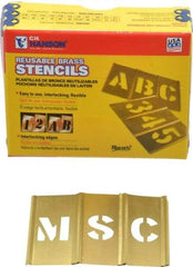 C.H. Hanson - 45 Piece, 3/4 Inch Character Size, Brass Stencil - Benchmark Tooling