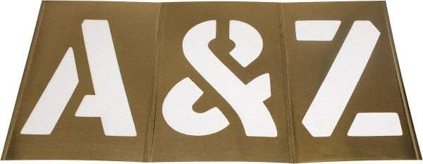 C.H. Hanson - 33 Piece, 12 Inch Character Size, Brass Stencil - Contains Letters - Benchmark Tooling