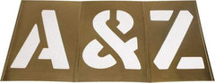 C.H. Hanson - 33 Piece, 12 Inch Character Size, Brass Stencil - Contains Letters - Benchmark Tooling