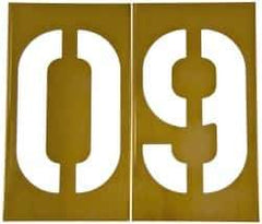 C.H. Hanson - 13 Piece, 12 Inch Character Size, Brass Stencil - Contains Numbers - Benchmark Tooling