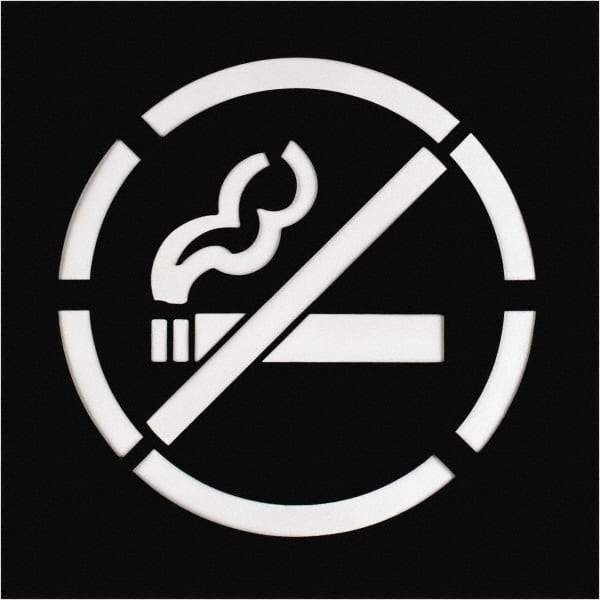 C.H. Hanson - 15 Inch Diameter Characters, No Smoking Symbol, Plastic Stencil - 20 x 20 Inch Overall Size - Benchmark Tooling