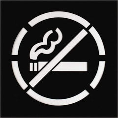 C.H. Hanson - 15 Inch Diameter Characters, No Smoking Symbol, Plastic Stencil - 20 x 20 Inch Overall Size - Benchmark Tooling