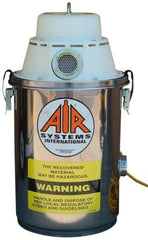 AIR Systems - 2 Gal, Stainless Steel Tank, Dry, Toxic Dust Vacuum Cleaner - 1.3 hp, 7.5 Amps - Benchmark Tooling