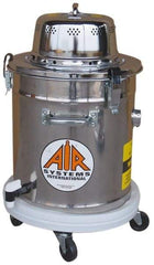 AIR Systems - 5 Gal, Stainless Steel Tank, Dry, Toxic Dust Vacuum Cleaner - 1.3 hp, 7.5 Amps - Benchmark Tooling