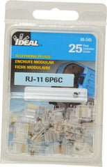 Ideal - 6 Position, Cat5e Modular Plug - Round Cable Compatible - Benchmark Tooling