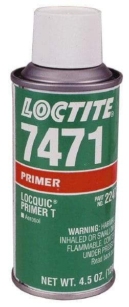 Loctite - 4.5 Fluid Ounce Aerosol, Amber, Liquid Primer - Series 7471, Hand Tool Removal - Benchmark Tooling