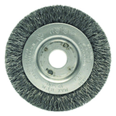 ‎3″ Diameter-3/8″-1/2″ Arbor Hole - Crimped Steel Wire Straight Wheel - Benchmark Tooling