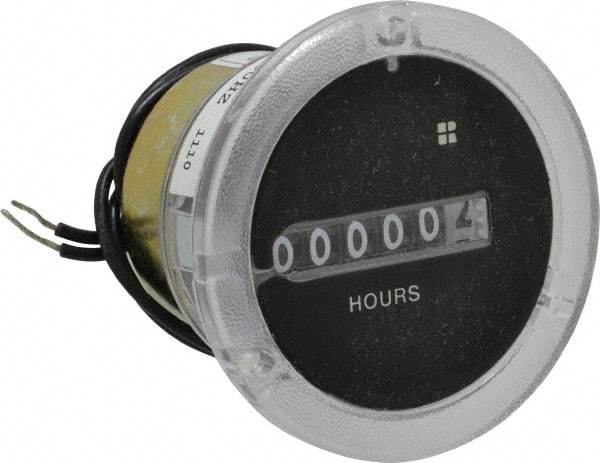 Trumeter - 6 Digit Wheel Display Hour Meter - No Reset - Benchmark Tooling