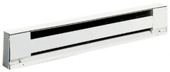 TPI - 24" Long, 120 Volt, 375 Watt, 1275 BTU, Electric Baseboard Heater - Stainless Steel Element, Aluminum Fins, White - Benchmark Tooling