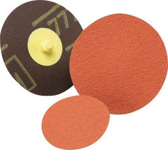 3M - 1" Disc Diam, 40 Grit, Aluminum Oxide Quick Change Disc - Type S Attaching System, Coated, Coarse Grade, 361F Series - Benchmark Tooling
