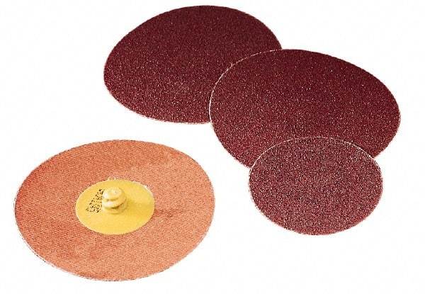 3M - 3" Disc Diam, 80 Grit, Zirconia Alumina Quick Change Disc - Type S Attaching System, Coated, Black, Medium Grade, 20,000 RPM, 501C Series - Benchmark Tooling