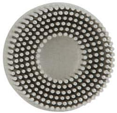 3M - 2" 120 Grit Ceramic Tapered Disc Brush - Fine Grade, Type R Quick Change Connector, 5/8" Trim Length - Benchmark Tooling