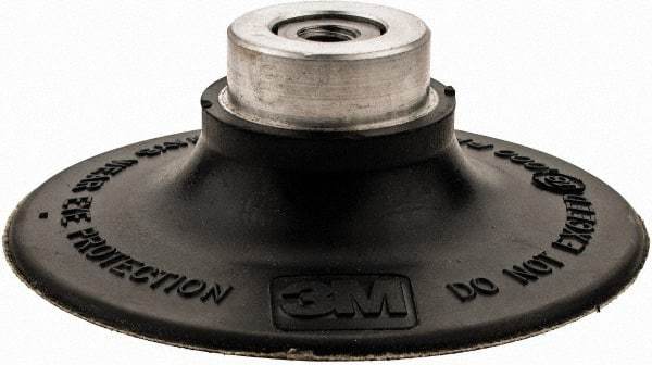 3M - 3" Diam Quick-Change Type R Disc Backing Pad - Medium Density, 18,000 RPM, Roloc TR Compatible - Benchmark Tooling
