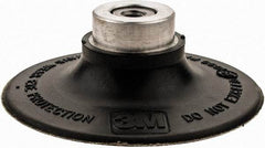3M - 3" Diam Quick-Change Type R Disc Backing Pad - Medium Density, 18,000 RPM, Roloc TR Compatible - Benchmark Tooling